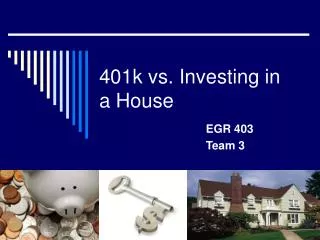401k vs. Investing in a House