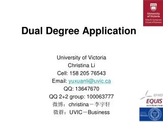 Dual Degree Application