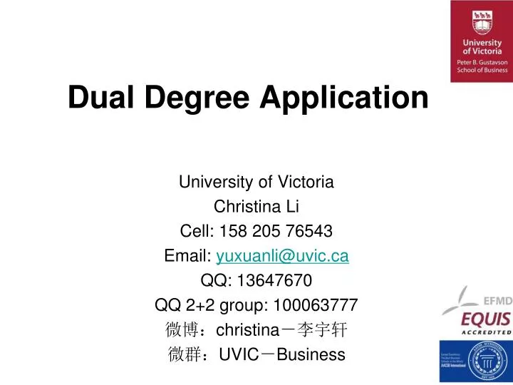 dual degree application