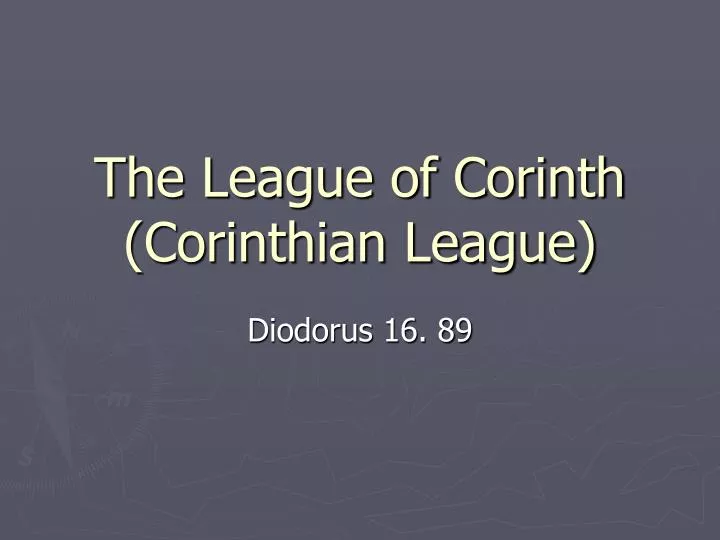 the league of corinth corinthian league