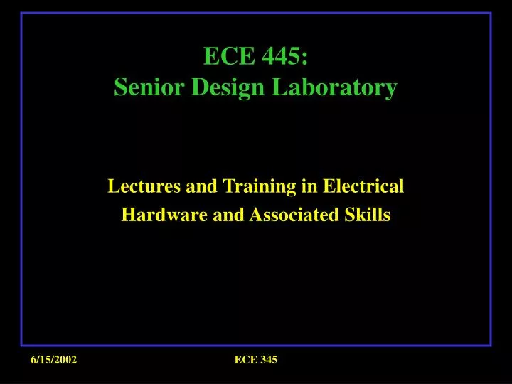 ece 445 senior design laboratory
