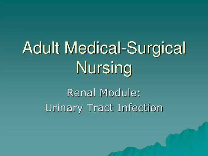 adult medical surgical nursing