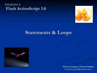 Statements &amp; Loops
