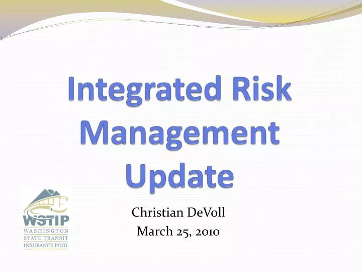 integrated risk management update