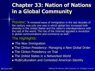 Chapter 33: Nation of Nations in a Global Community