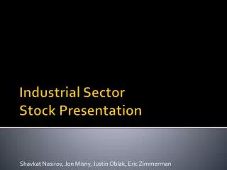 Industrial Sector Stock Presentation