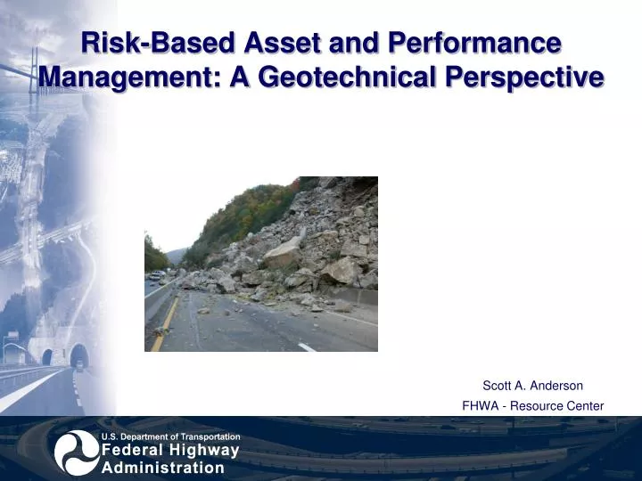 risk based asset and performance management a geotechnical perspective