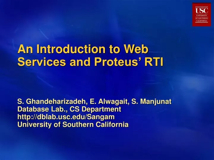 an introduction to web services and proteus rti