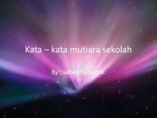 kata kata mutiara sekolah