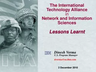 The International Technology Alliance in Network and Information Sciences Lessons Learnt