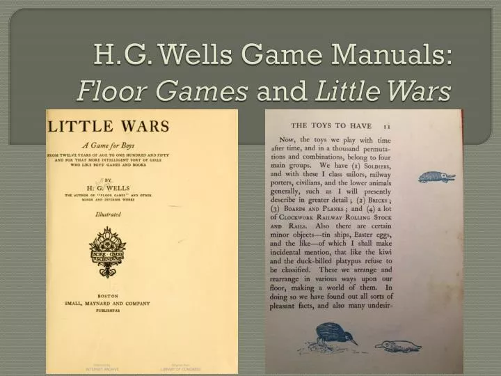 h g wells game manuals floor games and little wars