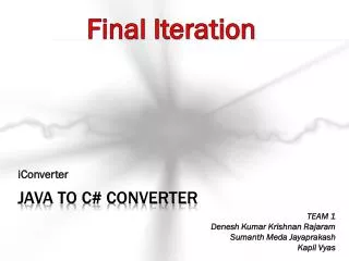 JAVA TO C# CONVERTER