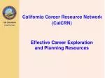 Empowering California Students: Effective Career Exploration and Planning Resources - slide 1