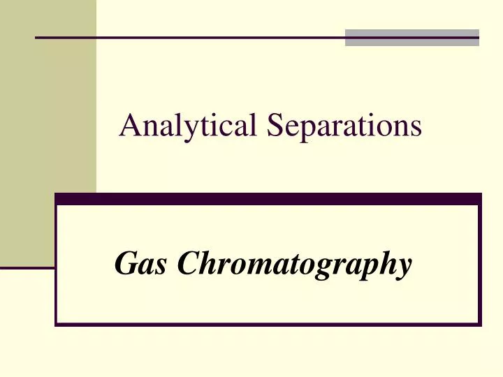 analytical separations