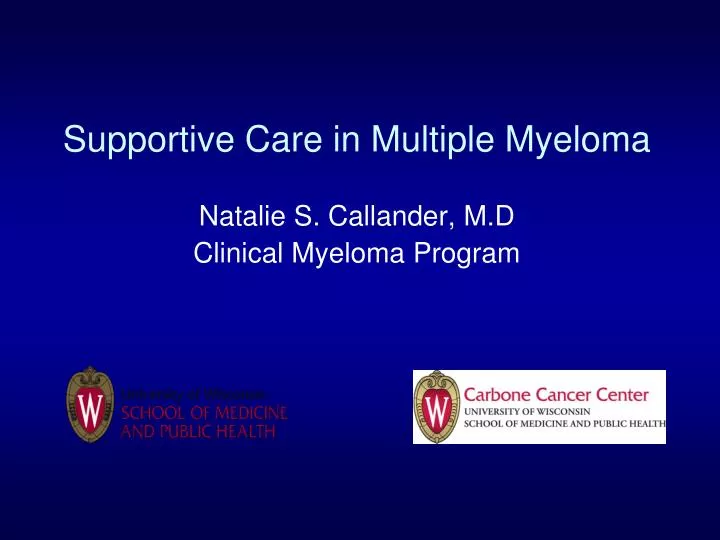 supportive care in multiple myeloma
