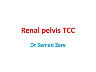 renal pelvis tcc