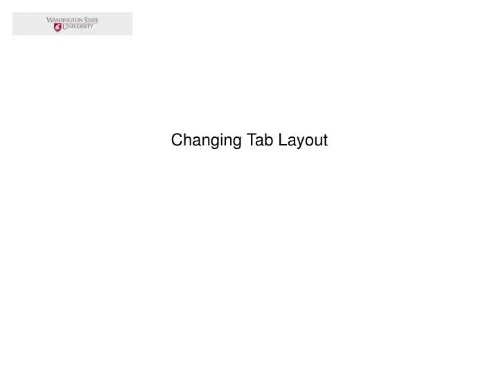 changing tab layout