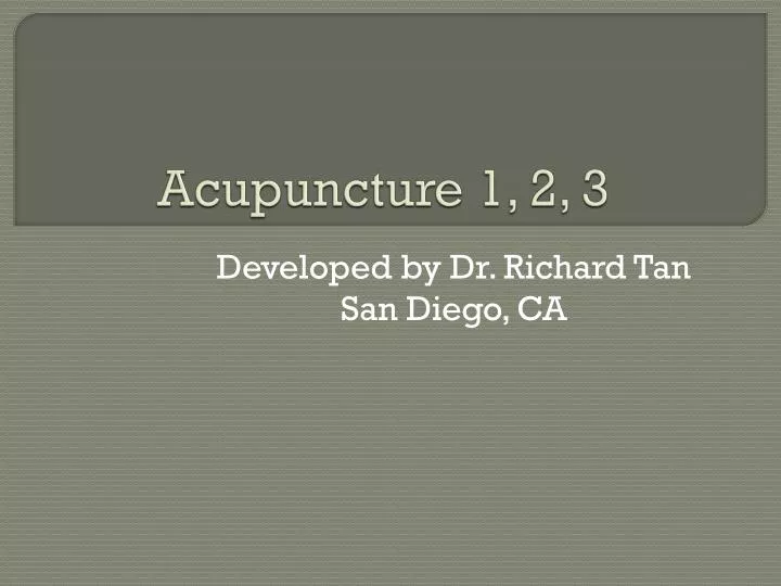 acupuncture 1 2 3