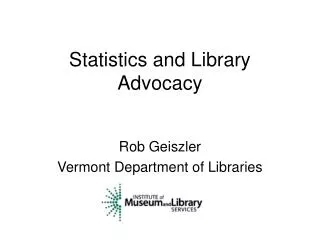 Statistics and Library Advocacy
