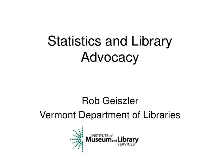 statistics and library advocacy