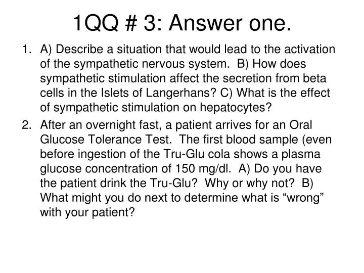 1qq 3 answer one