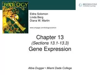 Chapter 13 (Sections 13.1-13.3) Gene Expression