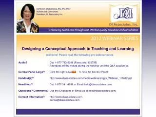 Designing a Conceptual Approach to Teaching and Learning
