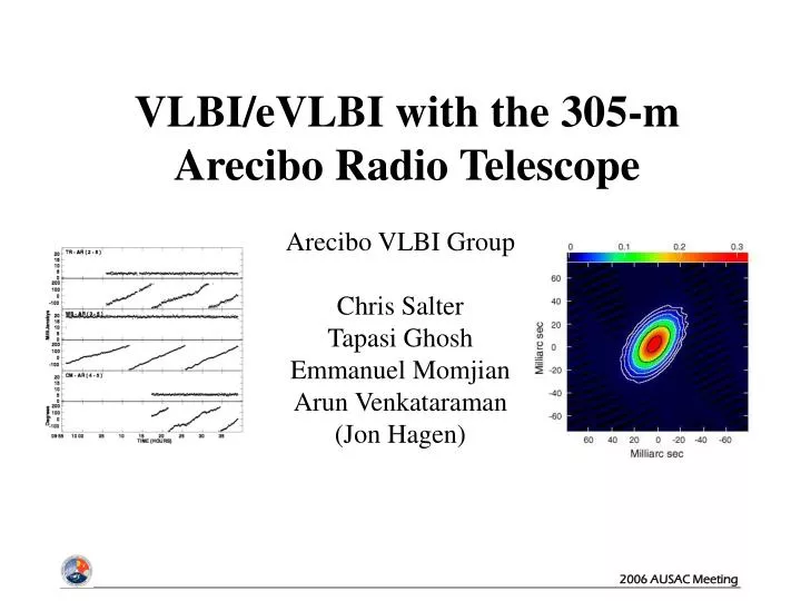 vlbi evlbi with the 305 m arecibo radio telescope