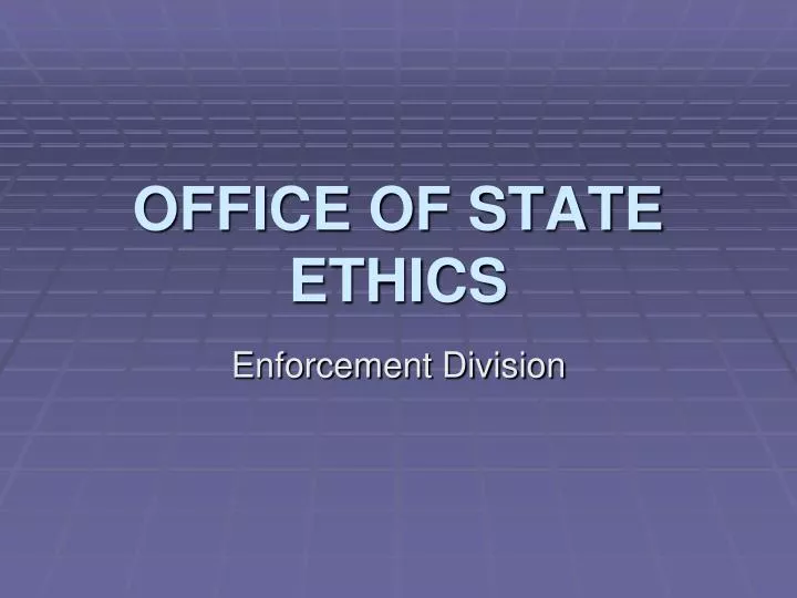 office of state ethics