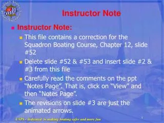 Instructor Note