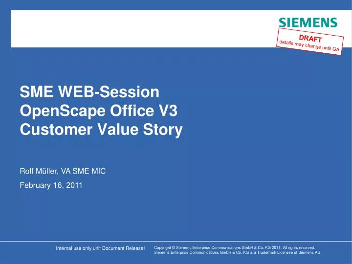 sme web session openscape office v3 customer value story