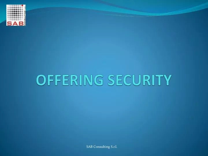 offering security