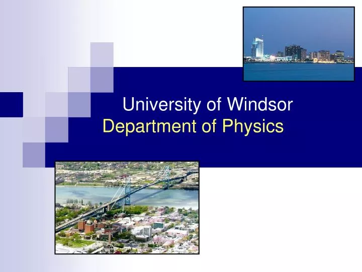university of windsor department of physics