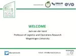 Achieving Sustainability in Food Logistics Conference - slide 1