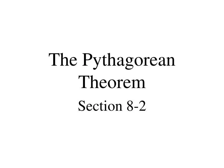 the pythagorean theorem