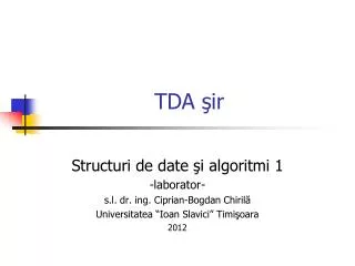 tda ir