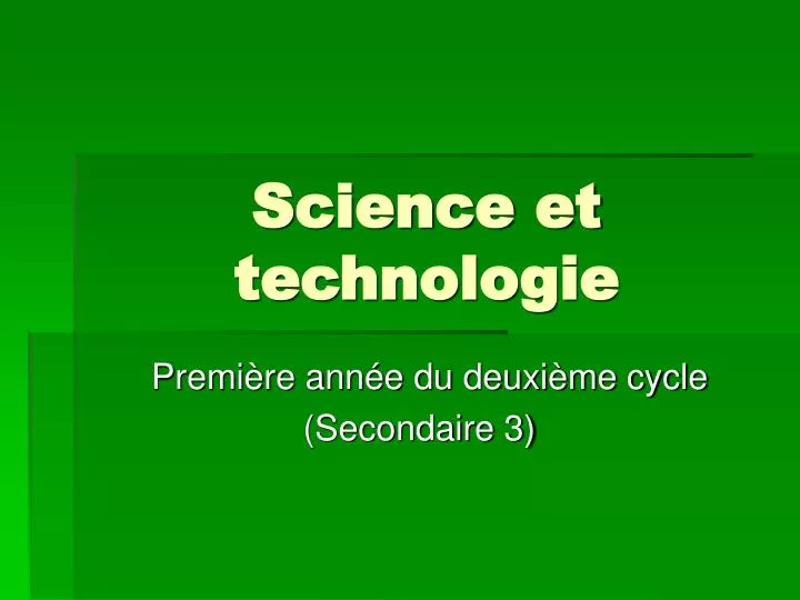 science et technologie