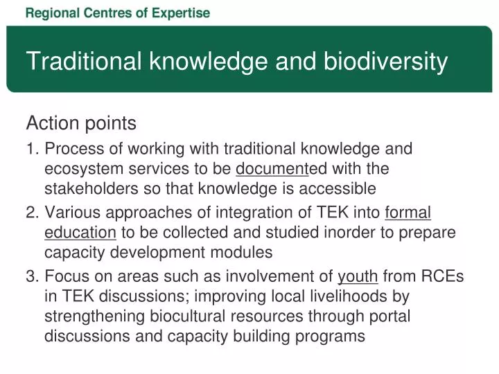 traditional knowledge and biodiversity