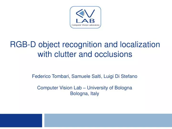 rgb d object recognition and localization with clutter and occlusions