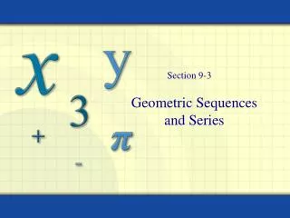 geometric sequences and series