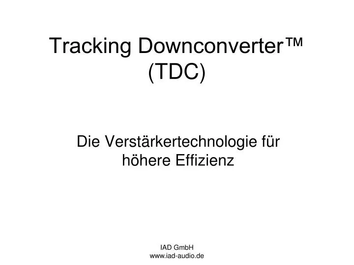 tracking downconverter tdc