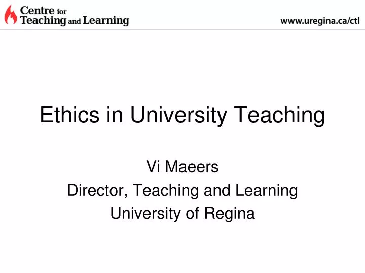 ethics in university teaching