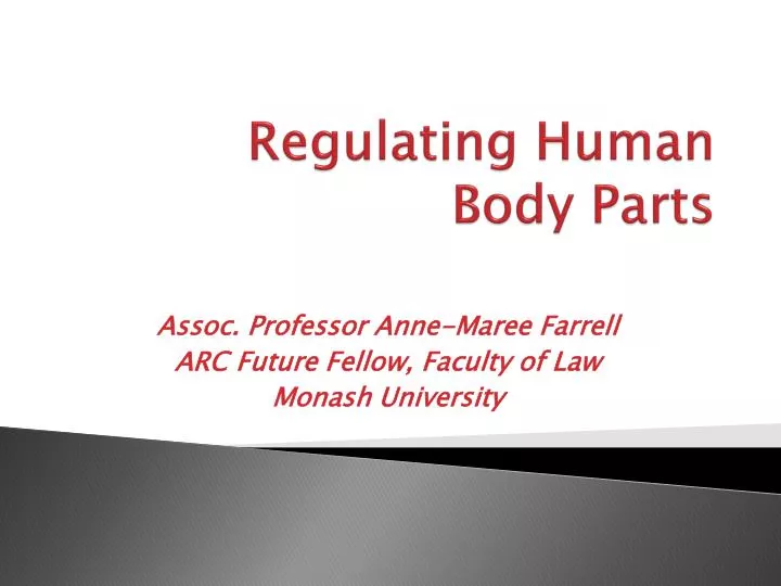 regulating human body parts