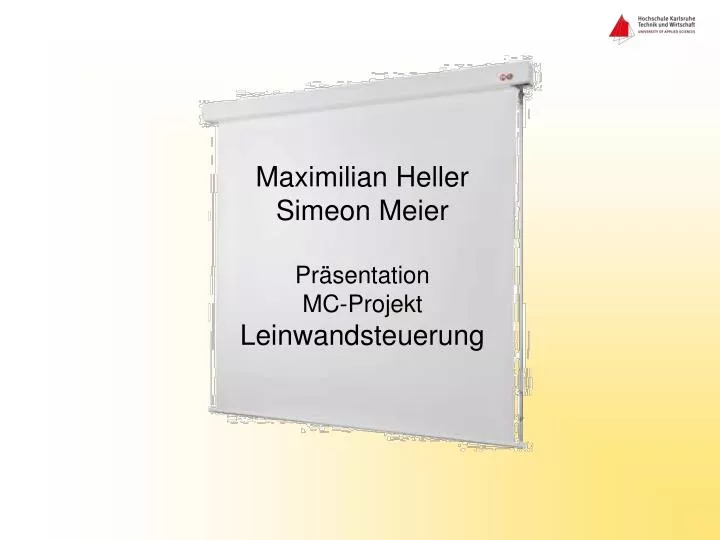 maximilian heller simeon meier pr sentation mc projekt leinwandsteuerung