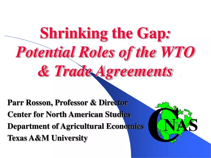 shrinking the gap potential roles of the wto trade agreements