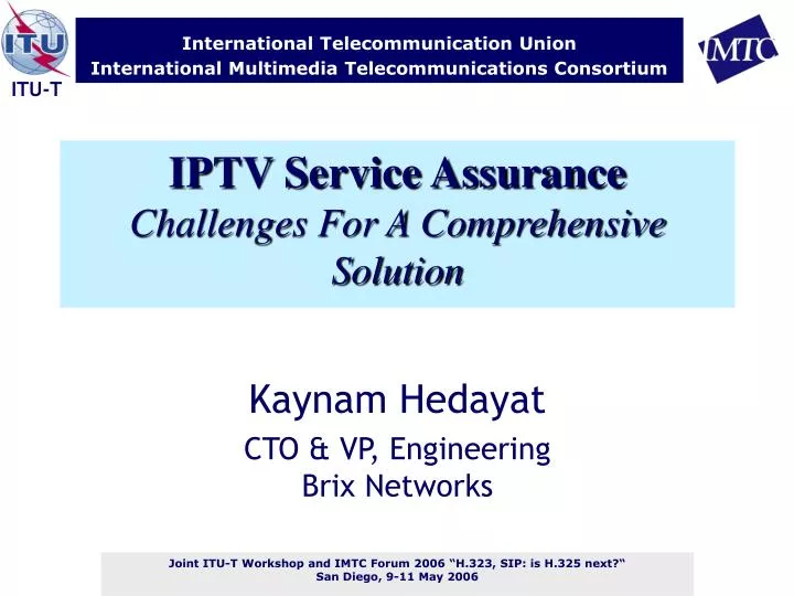 iptv service assurance challenges for a comprehensive solution