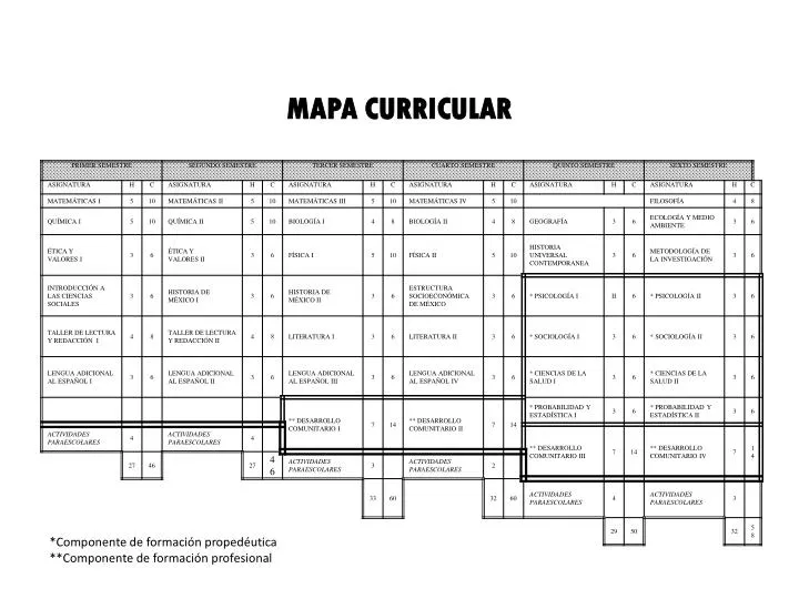 mapa curricular