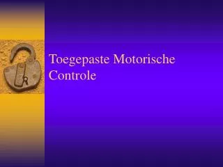 toegepaste motorische controle