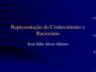 representa o do conhecimento e racioc nio