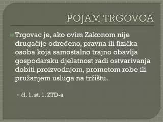 pojam trgovca